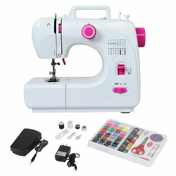 YKSAMU 2-Speed Multi-function Fashion Portable Sewing Machine Serger w/16 Stitch Light