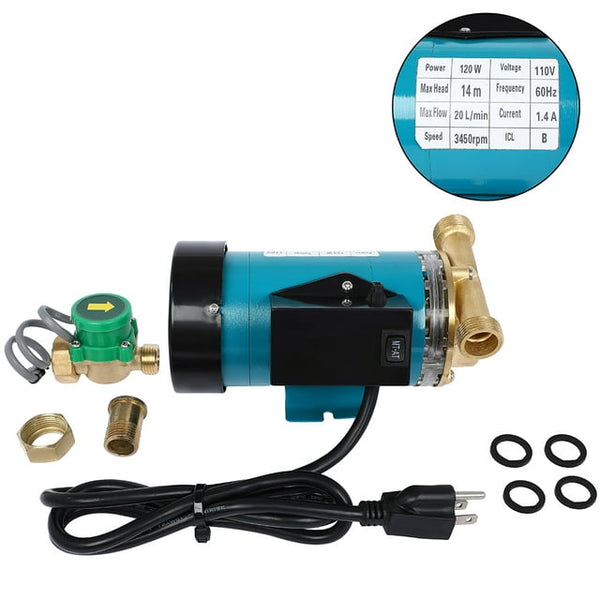 YKSAMU 110V 120W Home Water Pressure Booster Pump Water Pump for Whole House