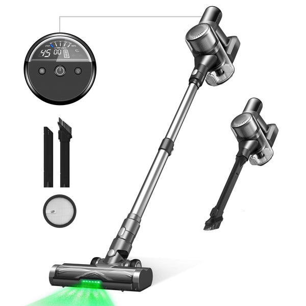 YKSAMU New Stick Vacuum Cleaner with LED Display, Motorized Brush for Pet Hair Hard Floor Carpet