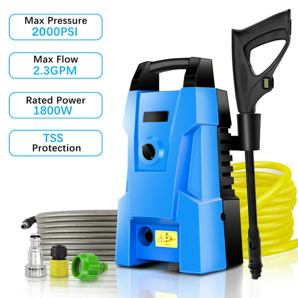 YKSAMU 2000-PSI 2.3-GPM Electric Pressure Washer 1800W High Pressure Washer Cleaner Machine
